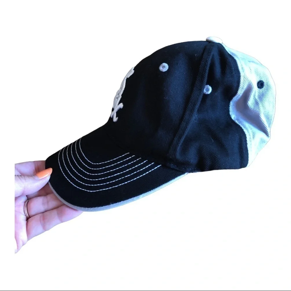White Sox Chicago Baseball Cap Black White Gray Cotton